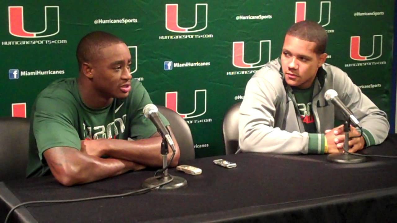 Miami - BC Postgame: Brandon McGee & Stephen Morris