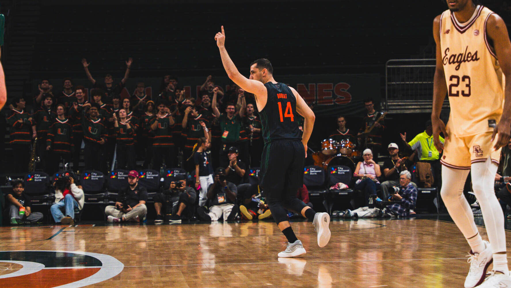 Hurricanes Roll to 76-54 Win over Boston College