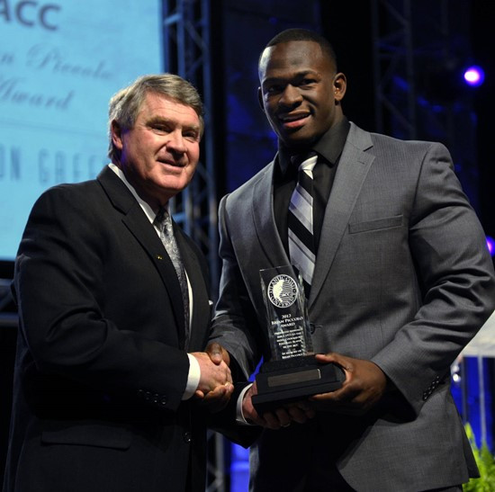 ACC Commissioner John Swofford and Shayon Green