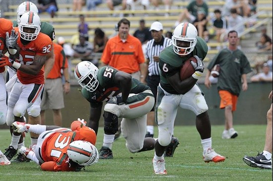 Take it to the House Lamar Miller at the 2011 Miami Hurricanes Spring Football Game @ Lockhart Stadium
