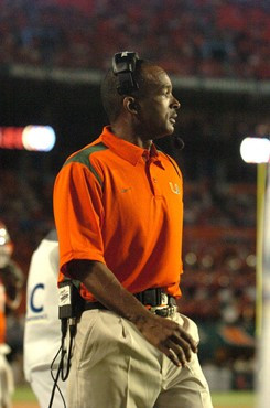 University of Miami Hurricanes head coach Randy Shannon led his team to a victory in a game against Charleston Southern University in the Canes...