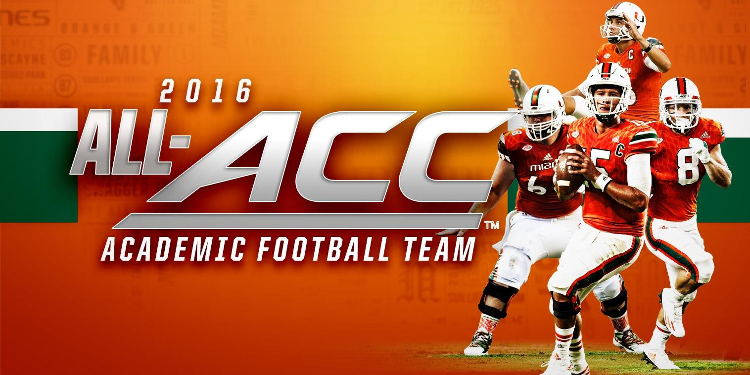 Four Canes Named Academic All-ACC