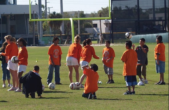 Miami Dade Police Department P.A.L. University of Miami Soccer Clinic