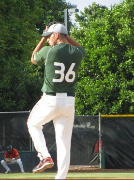 Jason Santana at the Orange-Green World Series Wednesday afternoon at Alex Rodriguez Park.