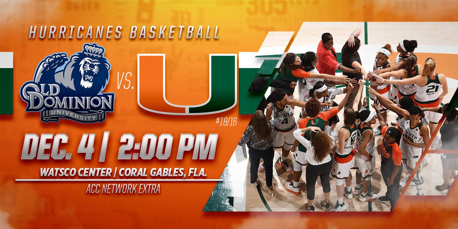 @CanesWBB Hosts Old Dominion at the Watsco Center