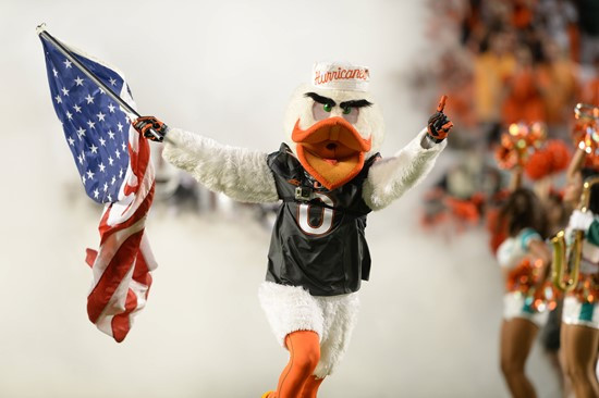 The University of Miami Hurricanes take on the Cincinnati Bearcats at Sun Life Stadium on October 11, 2014.   Photo by Steven Murphy/SPN