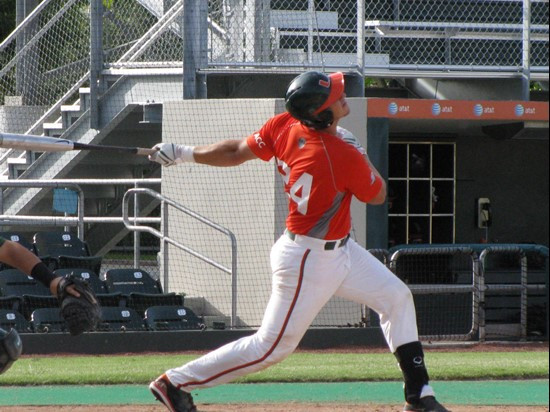 Yasmani Grandal at the Orange-Green World Series on Monday.