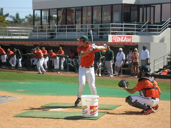 Chris Herrmmann prepares to take his first swing during the Home Run Derby