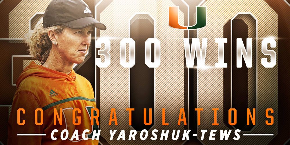 Yaroshuk-Tews Earns 300th Win as Miami Beats NCSU