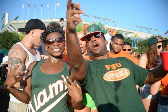 The University of Miami plays against their ACC rival Florida State Seminoles in a game at Sun Life Stadium on October 20, 2012. Photo by Steven...