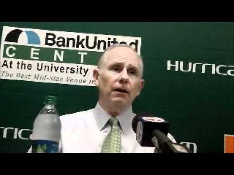 Miami Coach Jim Larranaga