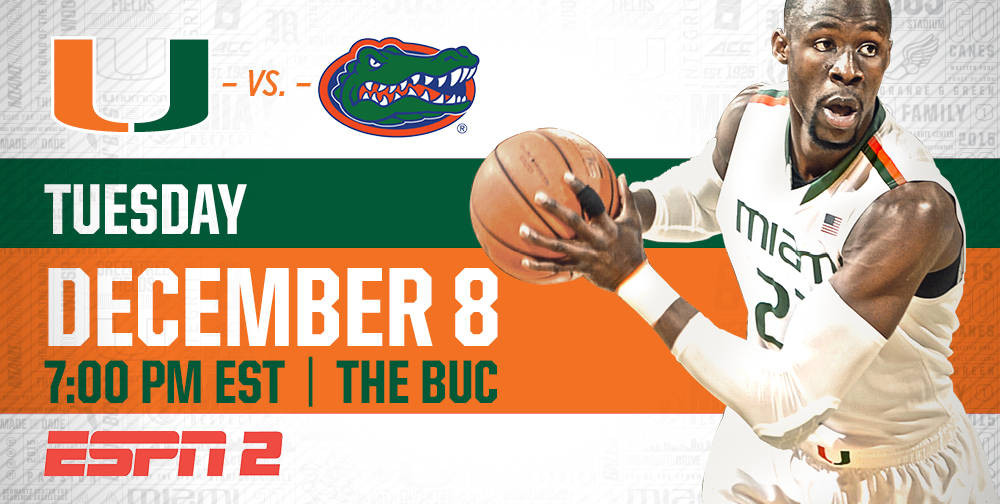 Canes Hoops vs. Gators Matchup Dec. 8, ESPN2