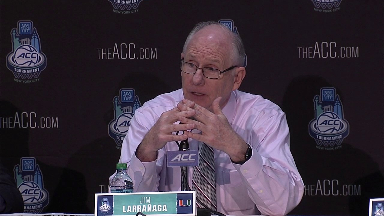 Jim Larrañaga, Bruce Brown, and Kamari Murphy | UNC Post Game Presser | ACC Tournament 3.9.17