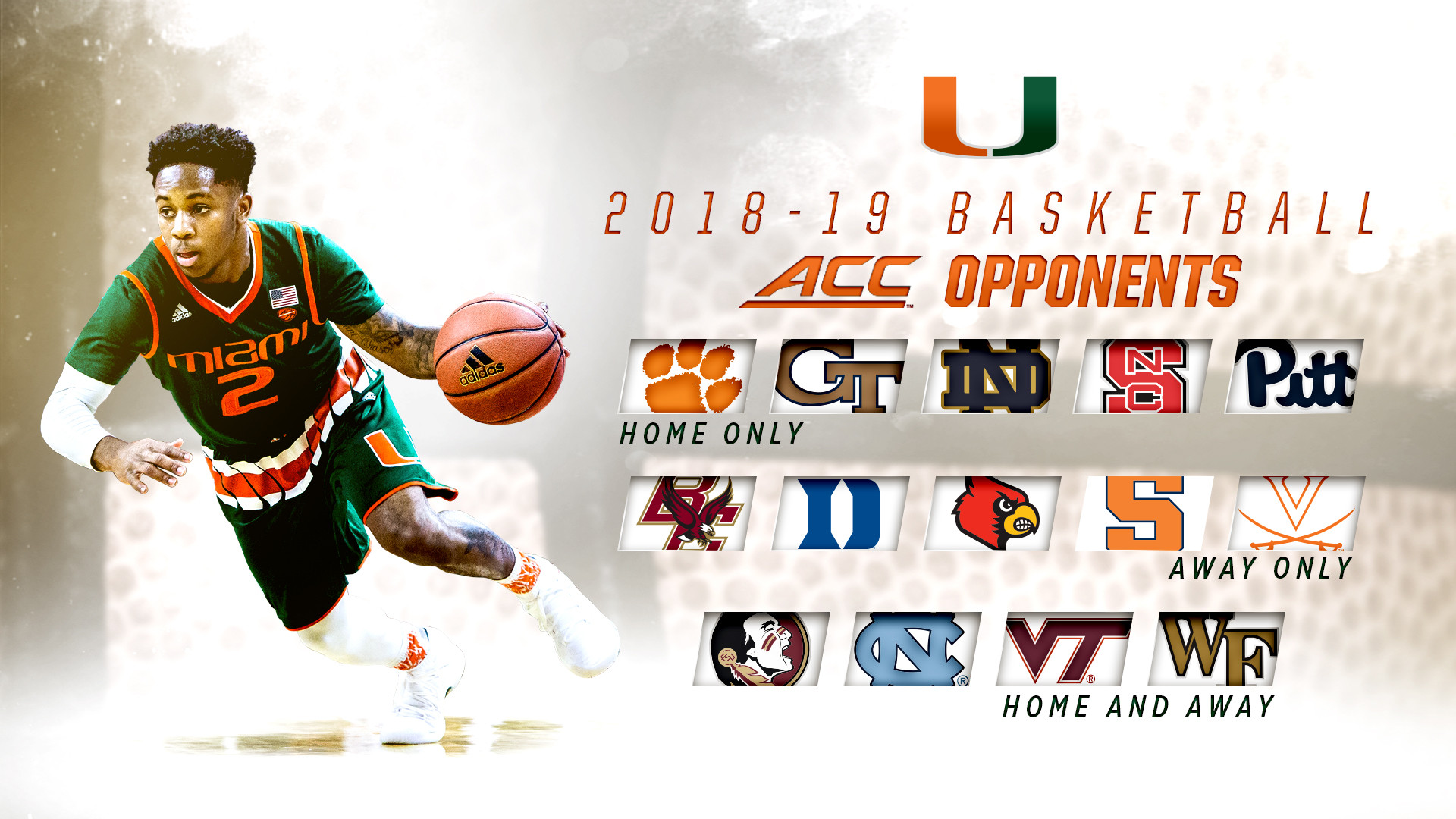 Miami’s ACC Games Set for 2018-19 Season