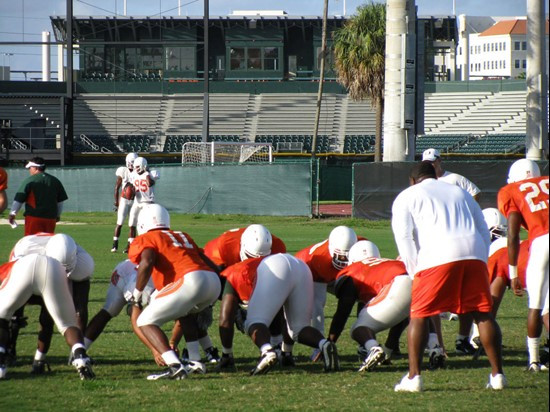 Team practicing Tuesday morning at the Greentree Practice Fields.