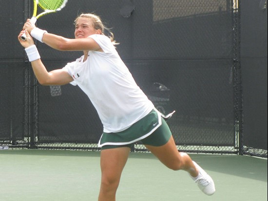 Anna Bartenstein won doubles alongside Bianca Eichkorn Saturday at the Neil Schiff Tennis Center.