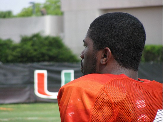 Randy Phillips at practice Monday morning on the Greentree Practice Fields.