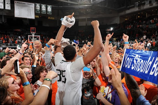 2012 Miami Hurricanes Men's Basketball vs Florida State fans