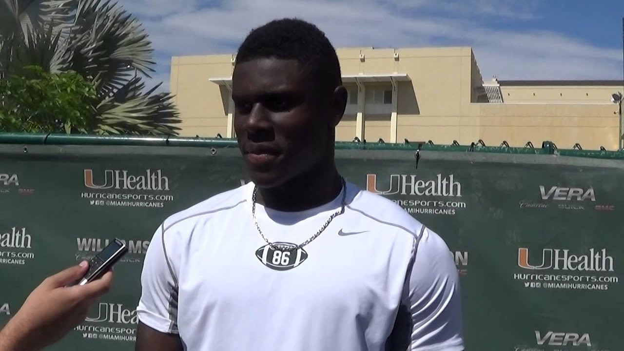 David Njoku - Spring Practice (Feb. 22)