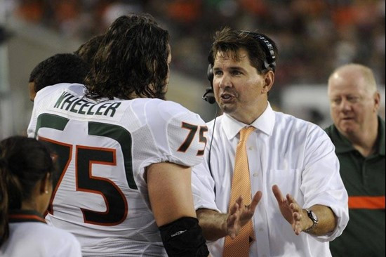 Al Golden - 2011 Miami Hurricanes Football vs USF  - By J.C. Ridley