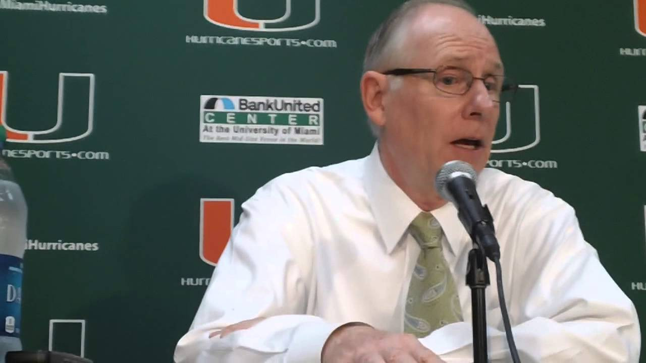 Coach Jim Larranaga Florida State - Jan. 27, 2013