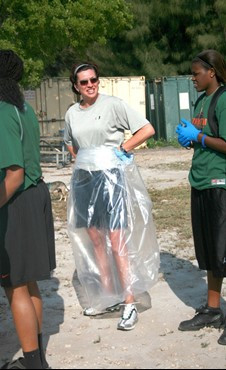 UM Staff, Coaches & Student Athletes volunteer at Amelia Earhart Park Community Service Project.