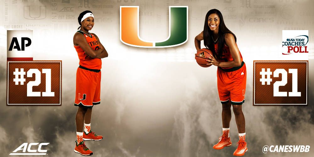 @CanesWBB in Top 25 for Eighth-Straight Week