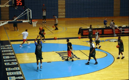 The Hurricanes practiced at the Citadel before the tournament opened.