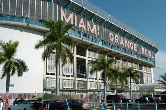 The Orange Bowl before a game between the University of Miami Hurricanes and the Texas A&M at the Orange Bowl on September 20, 2007. The Hurricanes...
