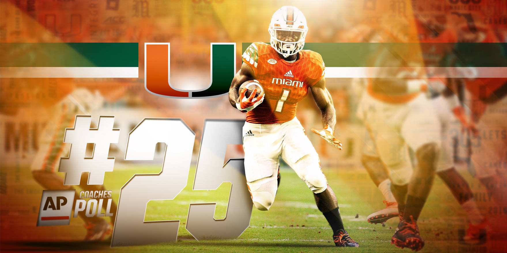 Miami Football Ranked No. 25 in Both Polls