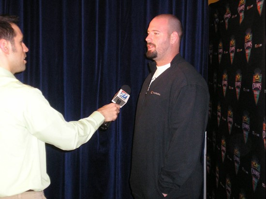 A.J. Trump was among the group of players that met with the media Sunday morning at DisneyQuest.