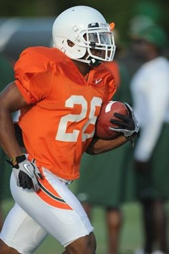 University of Miami Hurricanes at Greentree practice fields training for the upcoming 2010 season. The practice was open for Season ticket holders and...