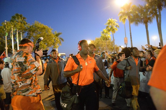 The University of Miami Hurricanes take on their ACC rivals, the Florida State Seminoles at Sun Life Stadium on November 15, 2014. Photos by Steven...