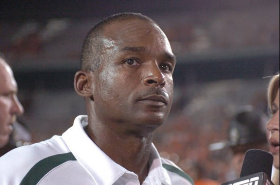 University of Miami Hurricanes head coach Randy Shannon in a game against the Texas A&M Aggies at the Orange Bowl on September 20, 2007.  The...