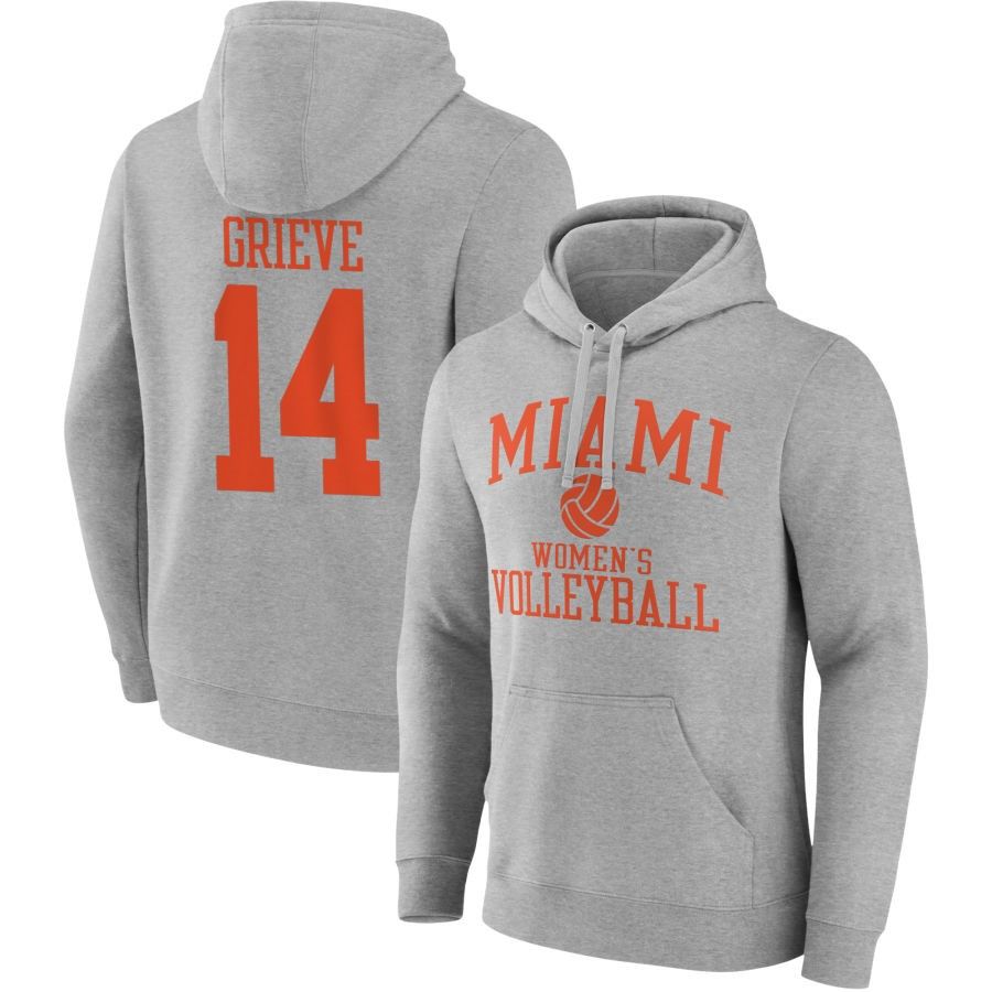 Fanatics Branded Gray Miami Hurricanes Women's Volleyball Pullover Hoodie