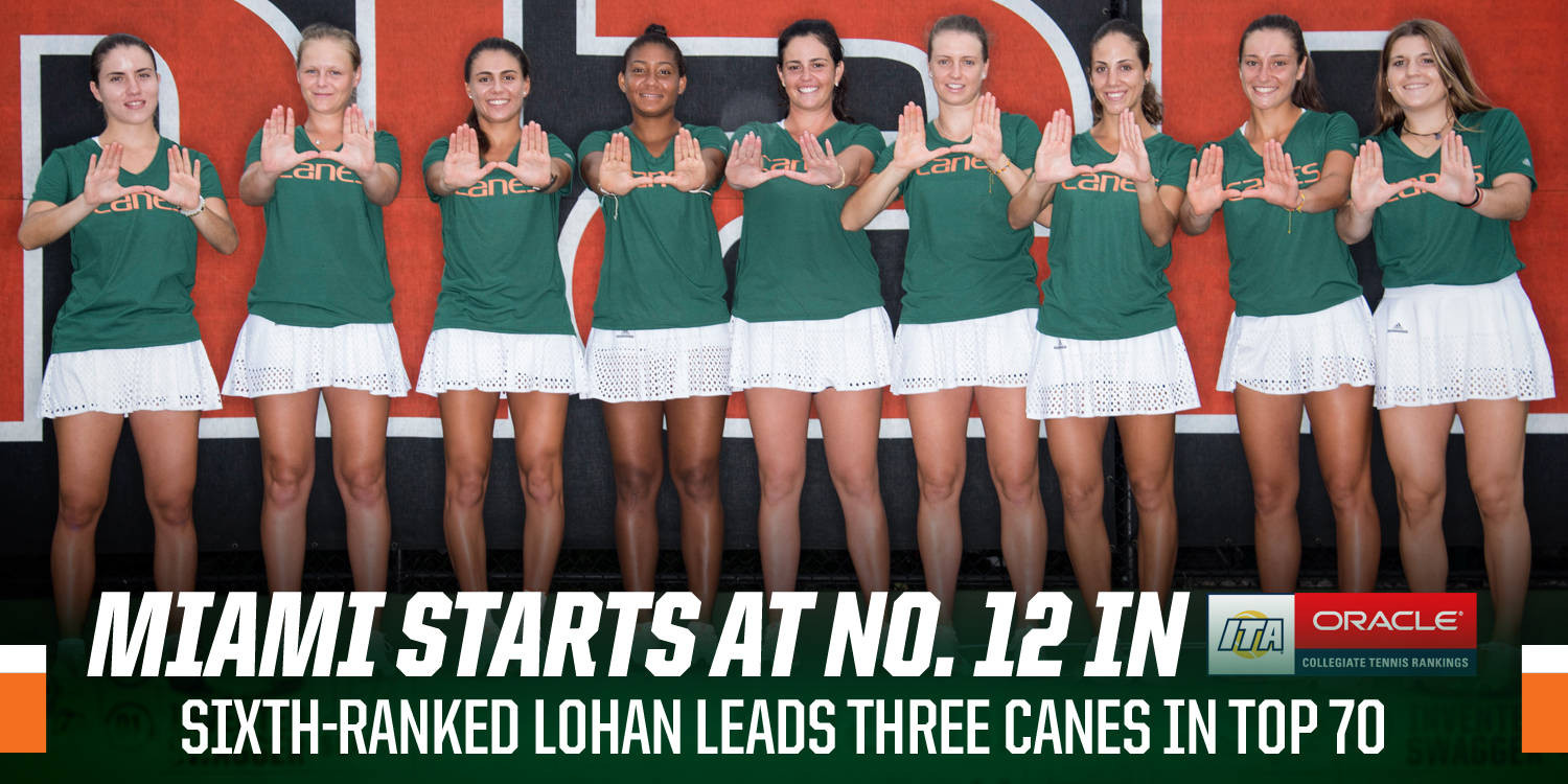 @CanesWTennis Opens 2017 at No. 12, Lohan Sixth