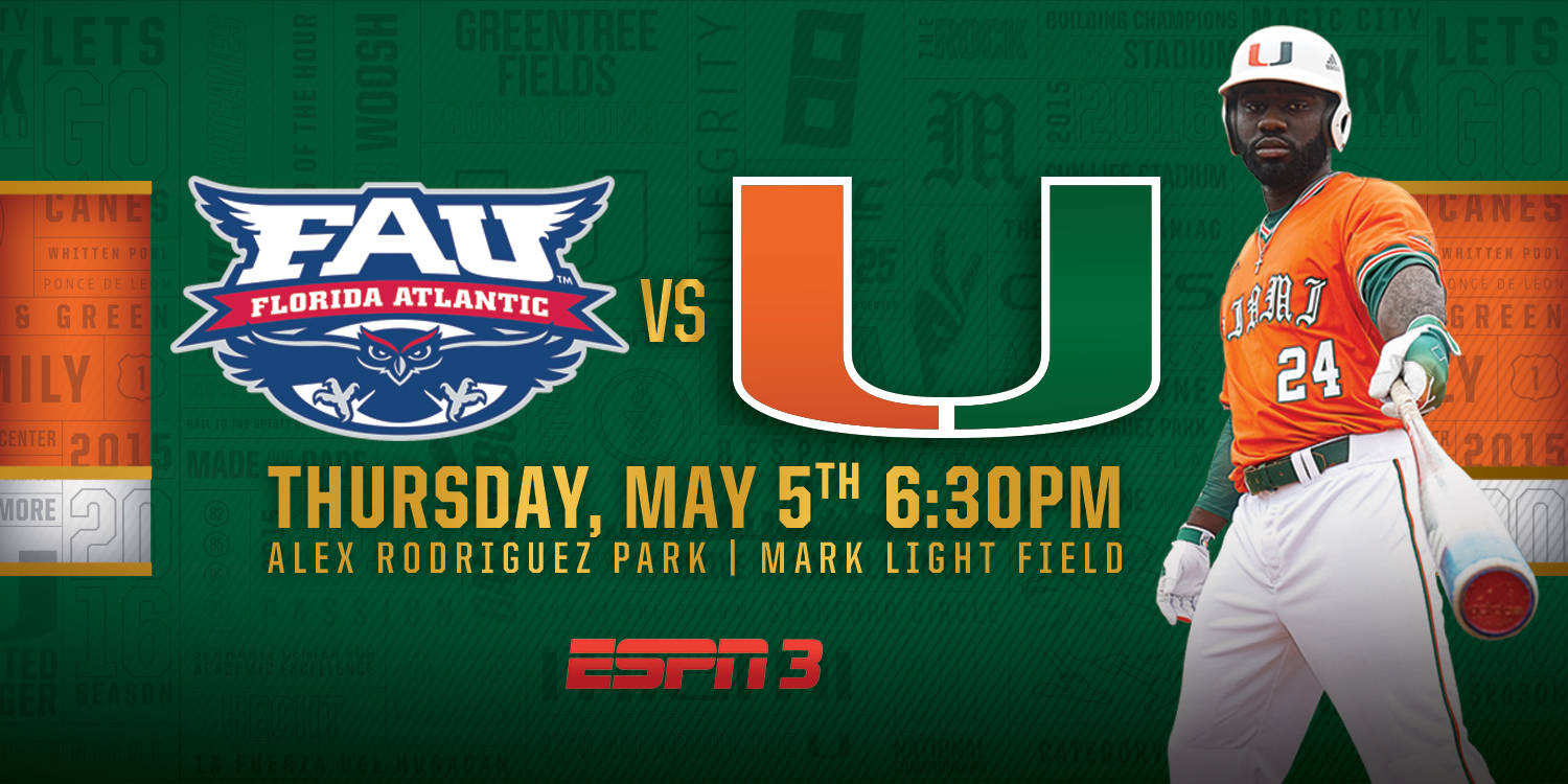 No. 4 Miami Hosts No. 19 FAU on Star Wars Night