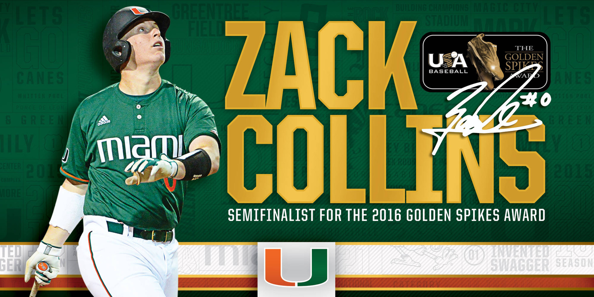 Collins Named 2016 Golden Spikes Semifinalist