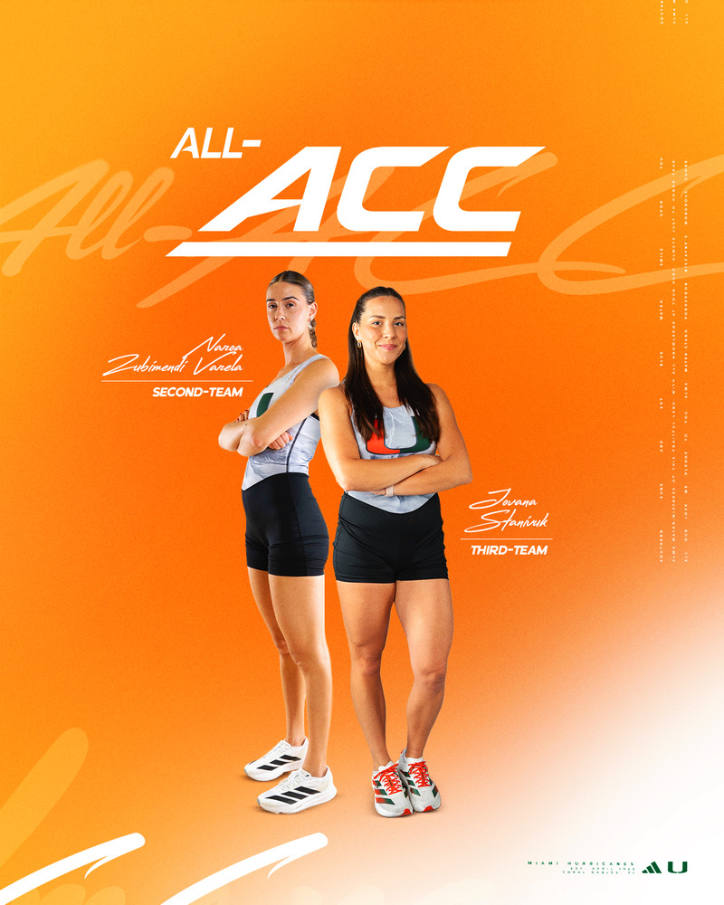 All-ACC graphic for Naroa Zubimendi Varela and Jovana Stanivuk