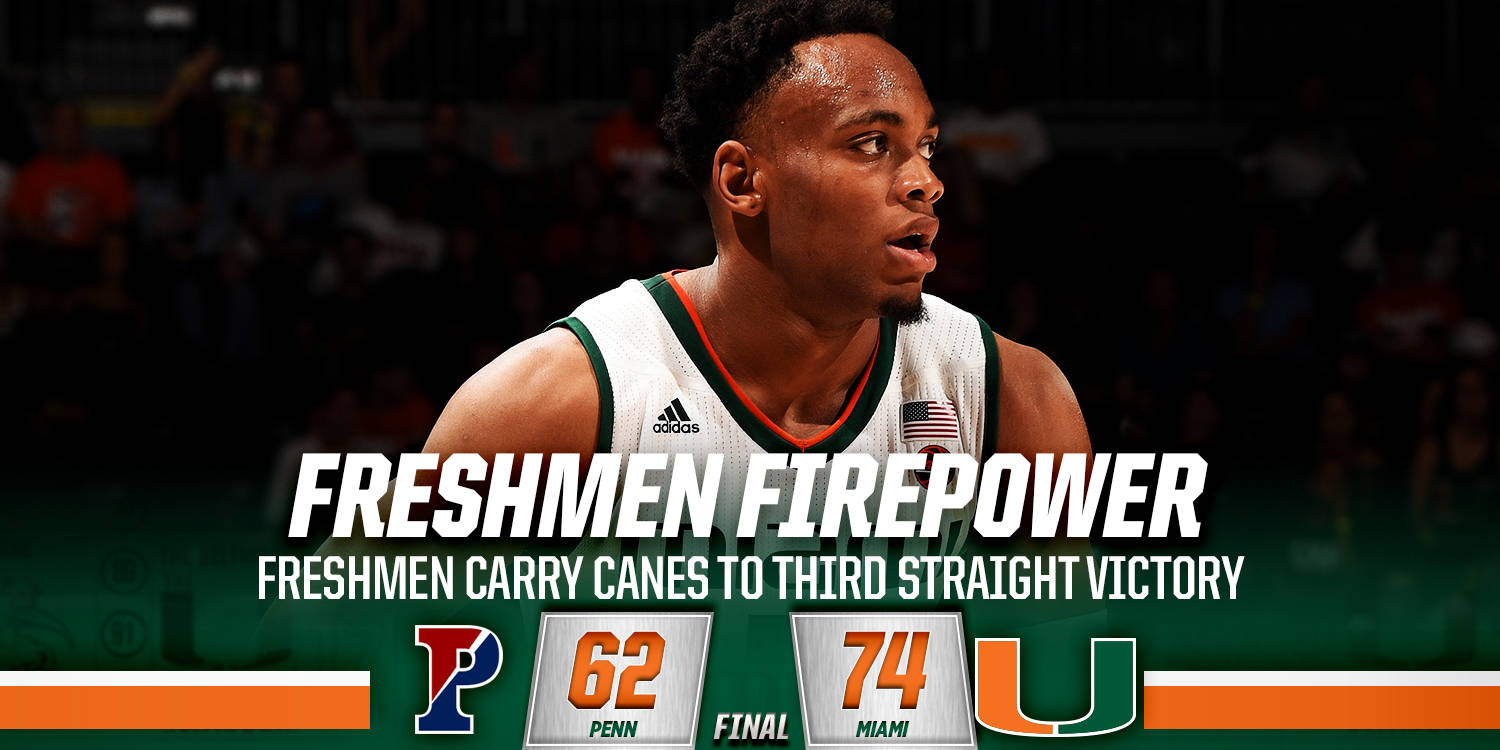 Freshmen Carry Canes to Third Straight Win