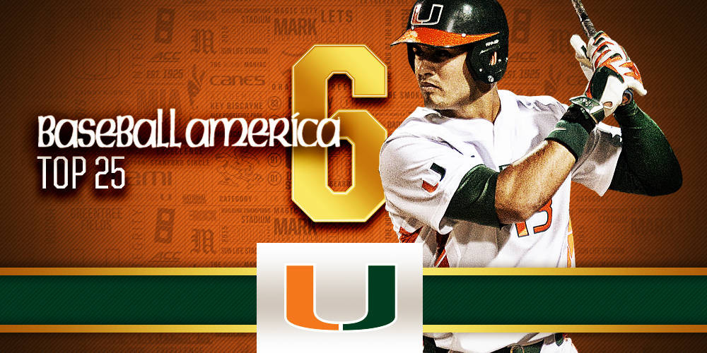 Canes Preseason Ranked #6 by Baseball America