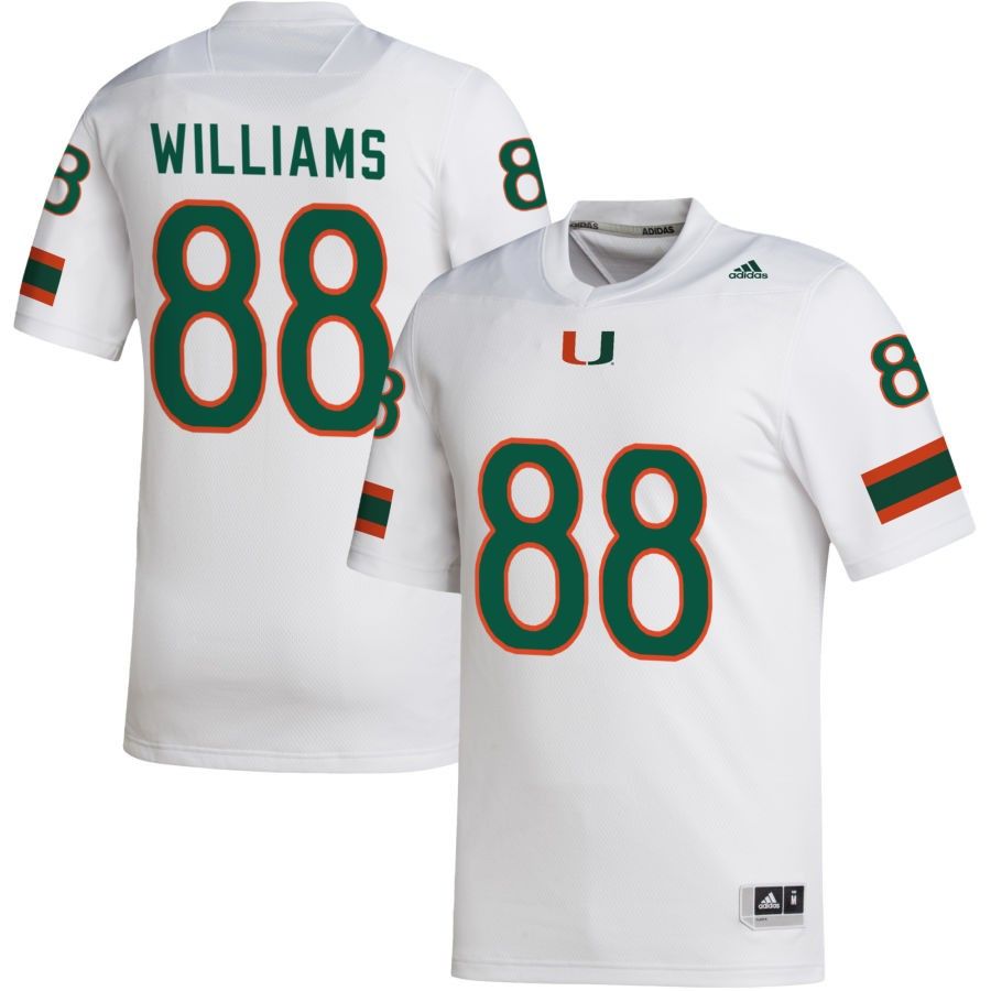 Men's adidas White Miami Hurricanes NIL Replica Football Jersey