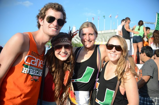 The University of Miami plays against their ACC rival Florida State Seminoles in a game at Sun Life Stadium on October 20, 2012.  Photo by Steven...