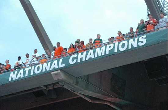 The University of Miami Hurricanes played a game against Charleston Southern University in the Canes inaugural game at Dolphin Stadium on August 28,...
