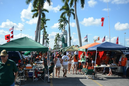 Tailgating at SunLife Stadium before a game against the University of South Florida Bulls at Sun Life Stadium on November 17, 2012. Photo by Steven...