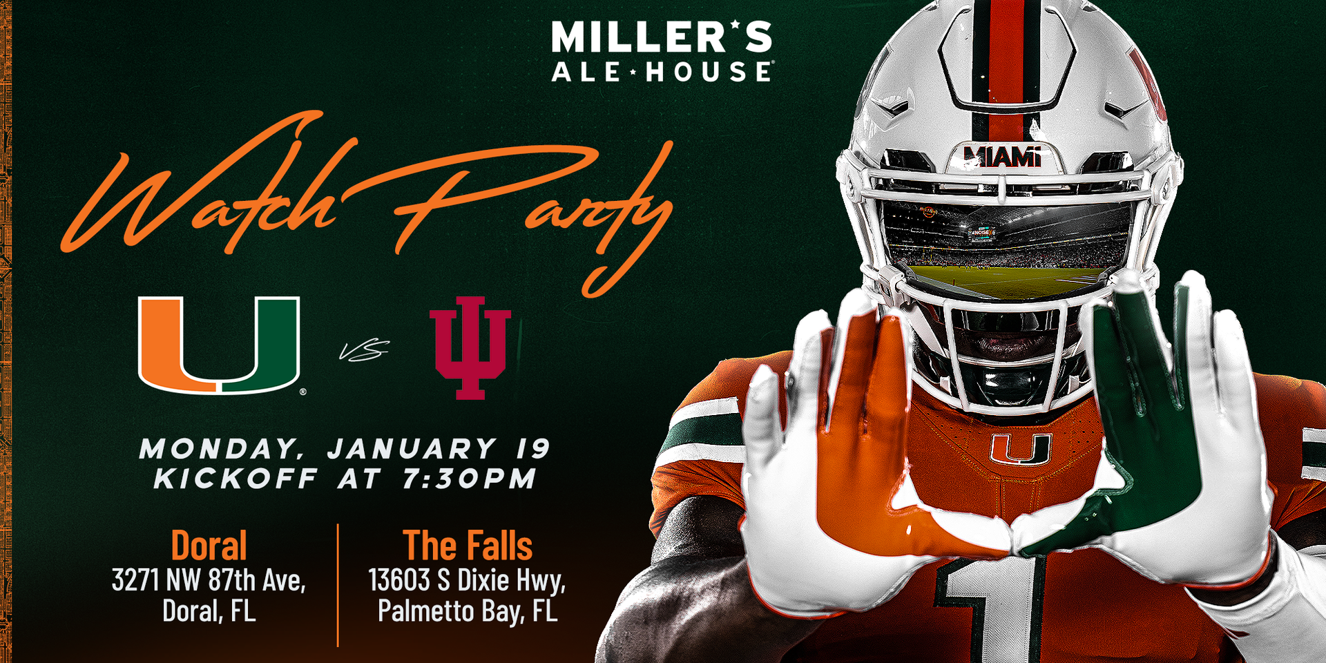 Join the Official Watch Party at Miller’s Ale House