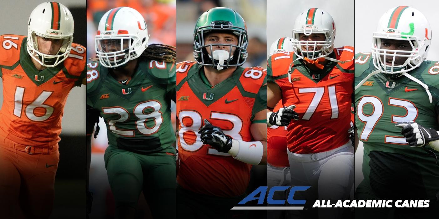 Five Canes Named Academic All-ACC