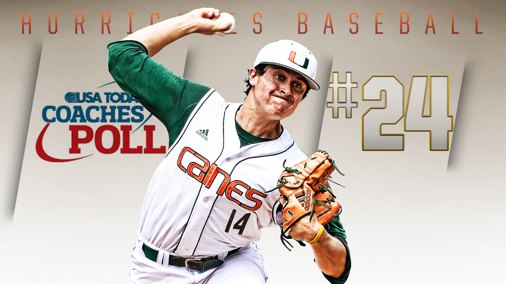 Canes Ranked No. 24 in USA TODAY Coaches' Poll