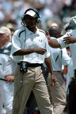 University of Miami head coach Randy Shannon and the Hurricanes beat Marshall University by a final score of 31-3 at the Orange Bowl on September 1,...