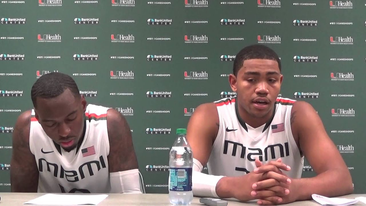 Postgame - Miami's Sheldon McClellan and Omar Sherman